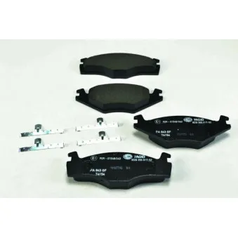Jeu de 4 plaquettes de frein avant HELLA 8DB 355 017-521
