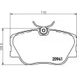 Jeu de 4 plaquettes de frein avant HELLA 8DB 355 017-601 - Visuel 2