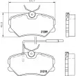 Jeu de 4 plaquettes de frein avant HELLA 8DB 355 017-741 - Visuel 2