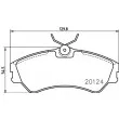 Jeu de 4 plaquettes de frein avant HELLA 8DB 355 017-881 - Visuel 2