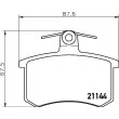 Jeu de 4 plaquettes de frein arrière HELLA 8DB 355 017-951 - Visuel 2