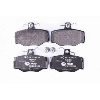 Jeu de 4 plaquettes de frein arrière HELLA 8DB 355 018-021