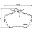 Jeu de 4 plaquettes de frein avant HELLA 8DB 355 018-041 - Visuel 2