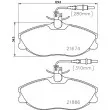 Jeu de 4 plaquettes de frein avant HELLA 8DB 355 018-221 - Visuel 2