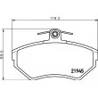 Jeu de 4 plaquettes de frein avant HELLA 8DB 355 018-241 - Visuel 2
