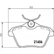 Jeu de 4 plaquettes de frein arrière HELLA 8DB 355 018-291 - Visuel 2
