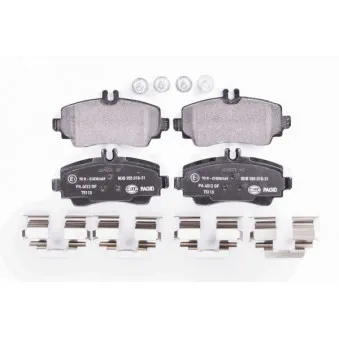 Jeu de 4 plaquettes de frein avant HELLA 8DB 355 018-311