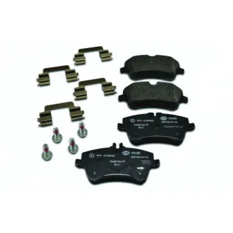 Jeu de 4 plaquettes de frein avant HELLA 8DB 355 018-331