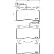 Jeu de 4 plaquettes de frein avant HELLA 8DB 355 018-361 - Visuel 2