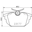 Jeu de 4 plaquettes de frein arrière HELLA 8DB 355 018-371 - Visuel 2