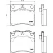 Jeu de 4 plaquettes de frein avant HELLA 8DB 355 018-381 - Visuel 2