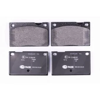 Jeu de 4 plaquettes de frein avant HELLA 8DB 355 018-391