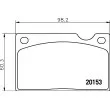 Jeu de 4 plaquettes de frein avant HELLA 8DB 355 018-391 - Visuel 2