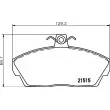 Jeu de 4 plaquettes de frein avant HELLA 8DB 355 018-431 - Visuel 2