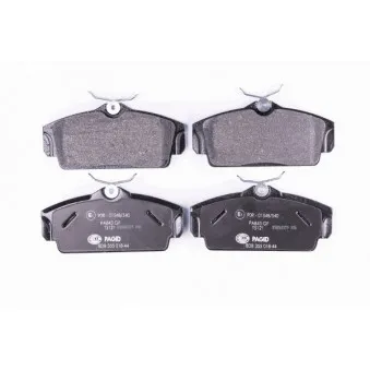 Jeu de 4 plaquettes de frein avant HELLA 8DB 355 018-441