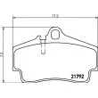 Jeu de 4 plaquettes de frein arrière HELLA 8DB 355 018-481 - Visuel 2