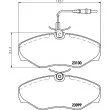 Jeu de 4 plaquettes de frein avant HELLA 8DB 355 018-501 - Visuel 2