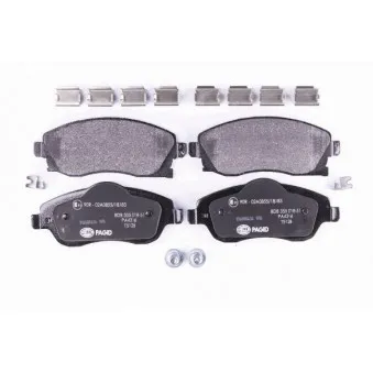 Jeu de 4 plaquettes de frein avant HELLA 8DB 355 018-511