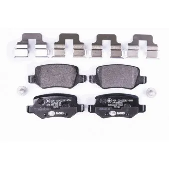 Jeu de 4 plaquettes de frein arrière HELLA 8DB 355 018-531