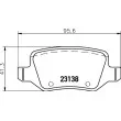 Jeu de 4 plaquettes de frein arrière HELLA 8DB 355 018-531 - Visuel 2