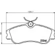 Jeu de 4 plaquettes de frein avant HELLA 8DB 355 018-541 - Visuel 2