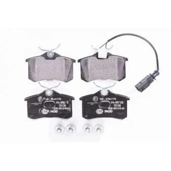 Jeu de 4 plaquettes de frein arrière HELLA 8DB 355 018-601