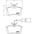 Jeu de 4 plaquettes de frein arrière HELLA 8DB 355 018-601 - Visuel 2