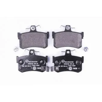 Jeu de 4 plaquettes de frein arrière HELLA 8DB 355 018-611