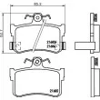Jeu de 4 plaquettes de frein arrière HELLA 8DB 355 018-611 - Visuel 2