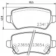 Jeu de 4 plaquettes de frein arrière HELLA 8DB 355 018-781 - Visuel 2