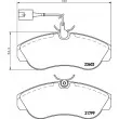 Jeu de 4 plaquettes de frein avant HELLA 8DB 355 018-791 - Visuel 2