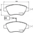 Jeu de 4 plaquettes de frein avant HELLA 8DB 355 018-821 - Visuel 2