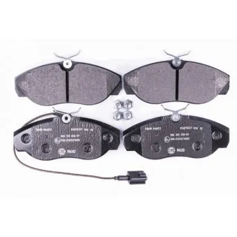 Jeu de 4 plaquettes de frein avant HELLA 8DB 355 018-891