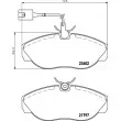 Jeu de 4 plaquettes de frein avant HELLA 8DB 355 018-891 - Visuel 2