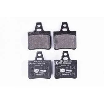 Jeu de 4 plaquettes de frein arrière HELLA 8DB 355 019-011