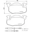 Jeu de 4 plaquettes de frein avant HELLA 8DB 355 019-141 - Visuel 2