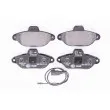 Jeu de 4 plaquettes de frein avant HELLA 8DB 355 019-151 - Visuel 1
