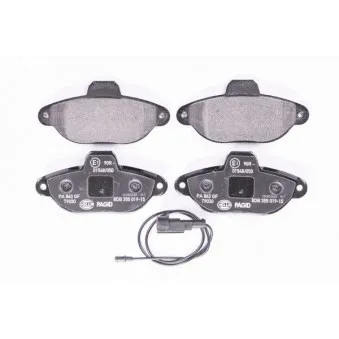 Jeu de 4 plaquettes de frein avant HELLA 8DB 355 019-151