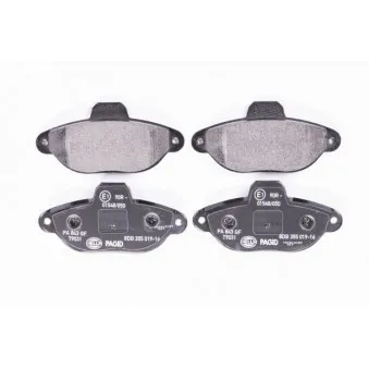 Jeu de 4 plaquettes de frein avant HELLA 8DB 355 019-161