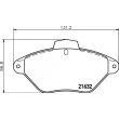 Jeu de 4 plaquettes de frein avant HELLA 8DB 355 019-211 - Visuel 2