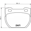 Jeu de 4 plaquettes de frein arrière HELLA 8DB 355 019-231 - Visuel 2