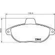 Jeu de 4 plaquettes de frein avant HELLA 8DB 355 019-251 - Visuel 2