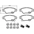 Jeu de 4 plaquettes de frein arrière HELLA 8DB 355 019-271 - Visuel 2