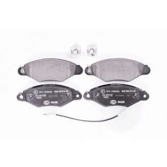 Jeu de 4 plaquettes de frein avant HELLA 8DB 355 019-301