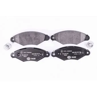 Jeu de 4 plaquettes de frein avant HELLA 8DB 355 019-311