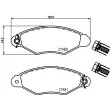 Jeu de 4 plaquettes de frein avant HELLA 8DB 355 019-311 - Visuel 2