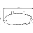 Jeu de 4 plaquettes de frein avant HELLA 8DB 355 019-321 - Visuel 2