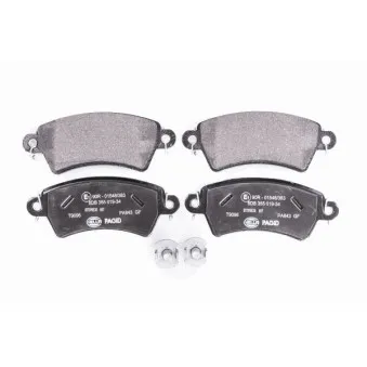Jeu de 4 plaquettes de frein avant HELLA 8DB 355 019-341