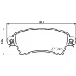 Jeu de 4 plaquettes de frein avant HELLA 8DB 355 019-341 - Visuel 2