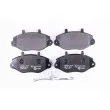 Jeu de 4 plaquettes de frein avant HELLA 8DB 355 019-381 - Visuel 1
